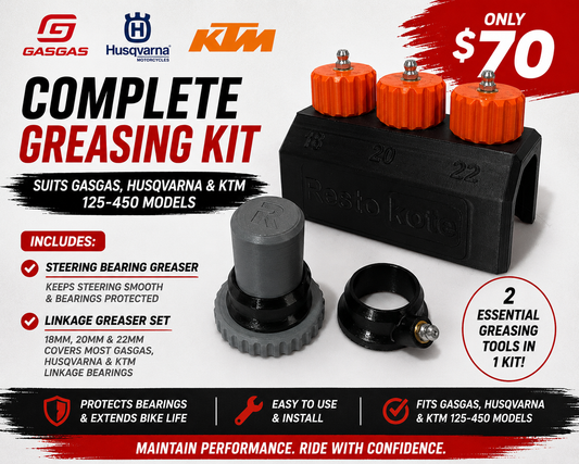 KTM, GAS GAS, HUSQVARNA, HUSABERG, BETA COMPLETE GREASING TOOL SET